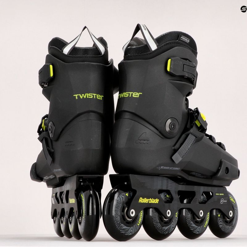 Pattini a rotelle da uomo Rollerblade Twister XT nero/lime 13