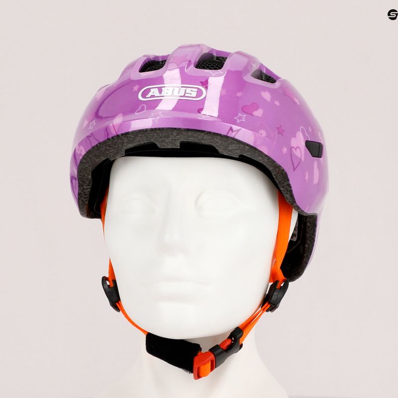 Casco da bicicletta ABUS per bambini Smiley 3.0 stella viola 9