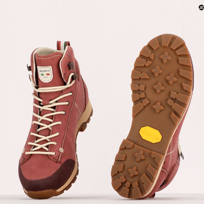 Stivali da trekking da donna Dolomite 54 High FG GTX rosso bordeaux 10