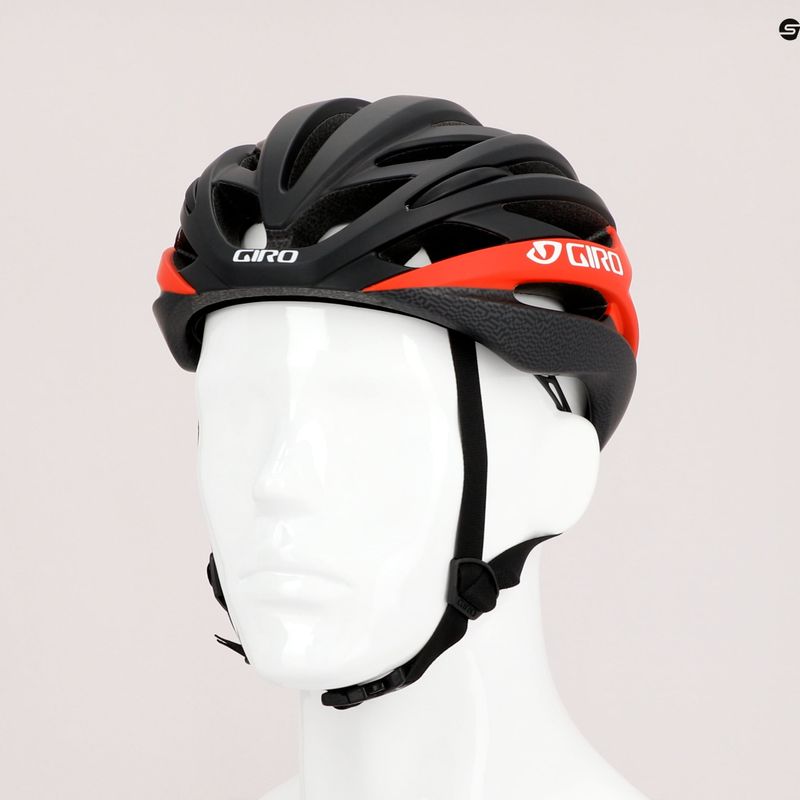 Casco da bicicletta Giro Syntax nero opaco/rosso brillante 9