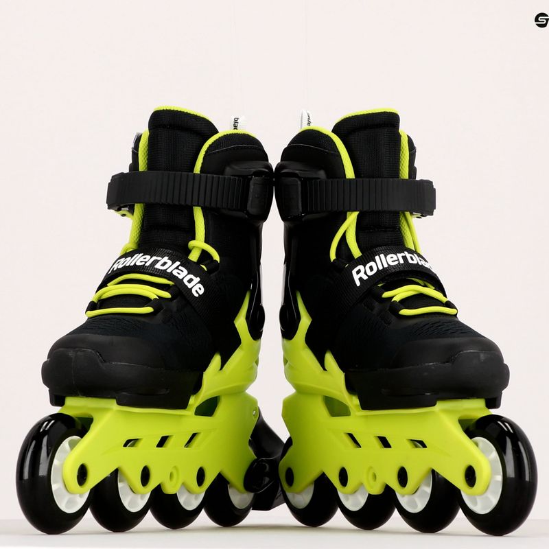 Pattini a rotelle Rollerblade Microblade per bambini, nero/giallo neutro 9