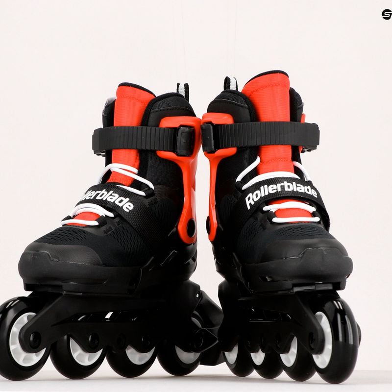 Pattini a rotelle Rollerblade Microblade per bambini nero/rosso 7
