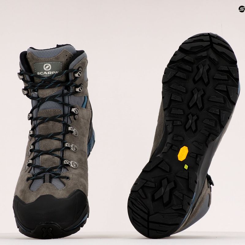 Scarponi da trekking da uomo SCARPA ZG Trek GTX titanio/blu lago 10