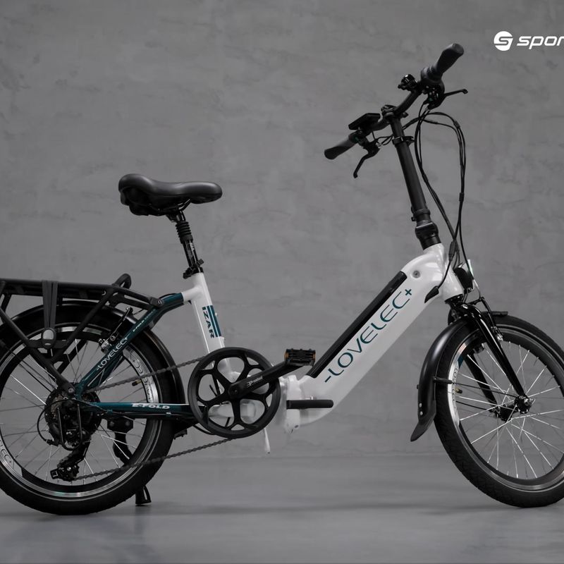 LOVELEC Izar 36V 12Ah 432Wh 2022 bicicletta elettrica pieghevole bianca 17