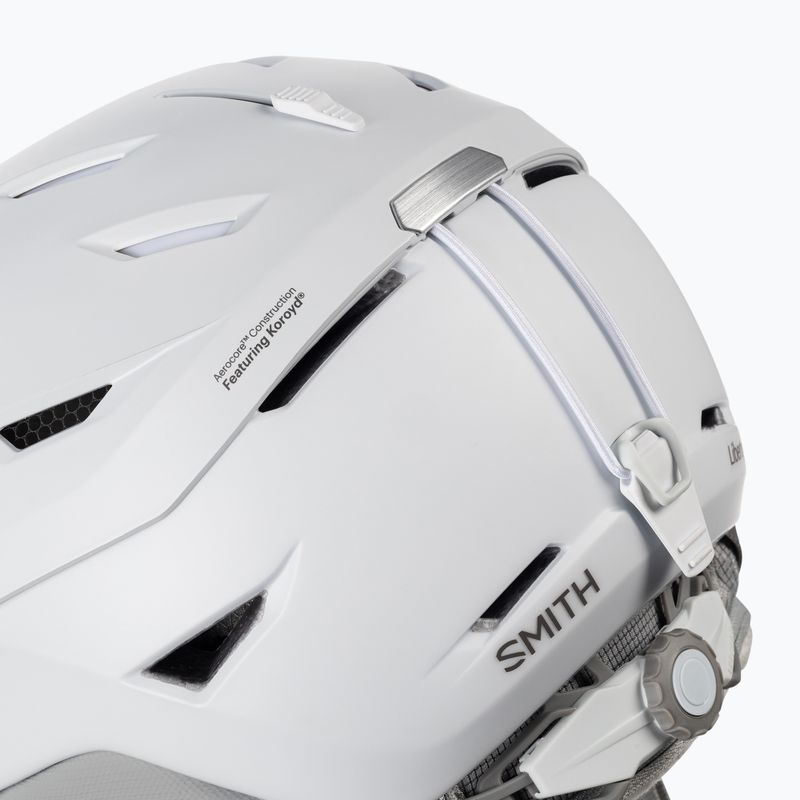 Casco da sci Smith Liberty bianco satinato opaco 7