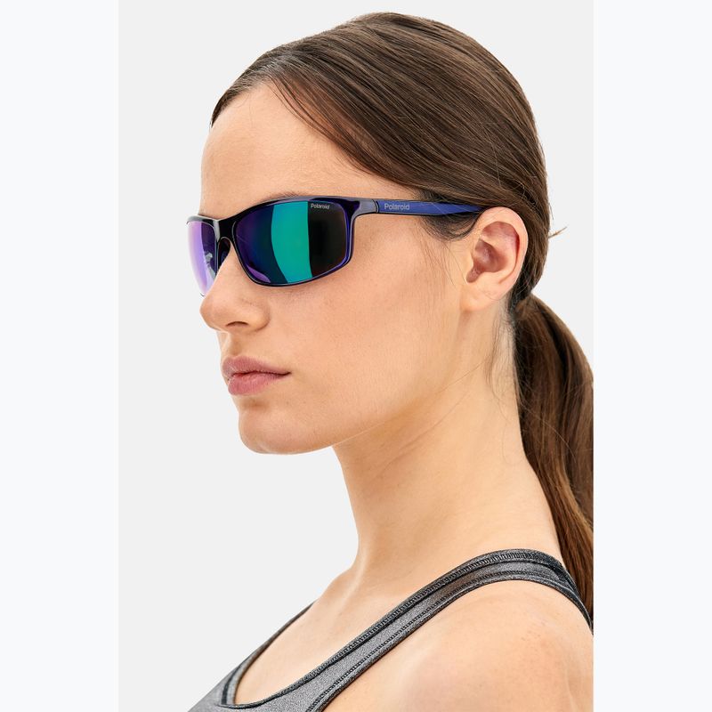 Occhiali da sole Polaroid PLD 7036/S blue/greygreen mirror polarized 8