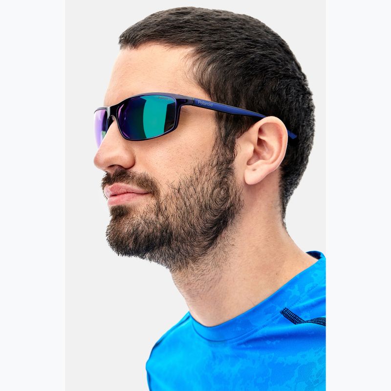 Occhiali da sole Polaroid PLD 7036/S blue/greygreen mirror polarized 9
