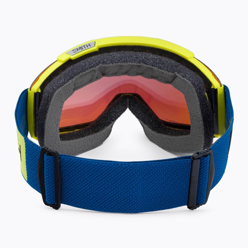 Smith Squad occhiali da sci giallo neon/chromapop verde quotidiano a specchio 4
