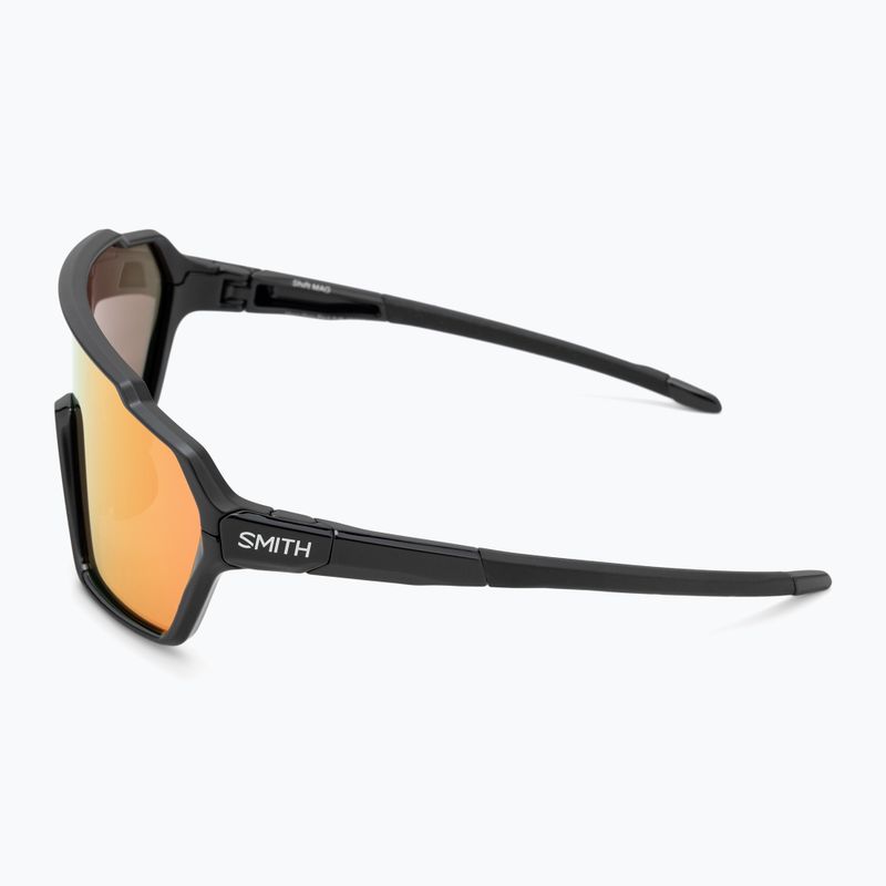 Occhiali da sole Smith Shift MAG nero/romapop rosso specchiato 5