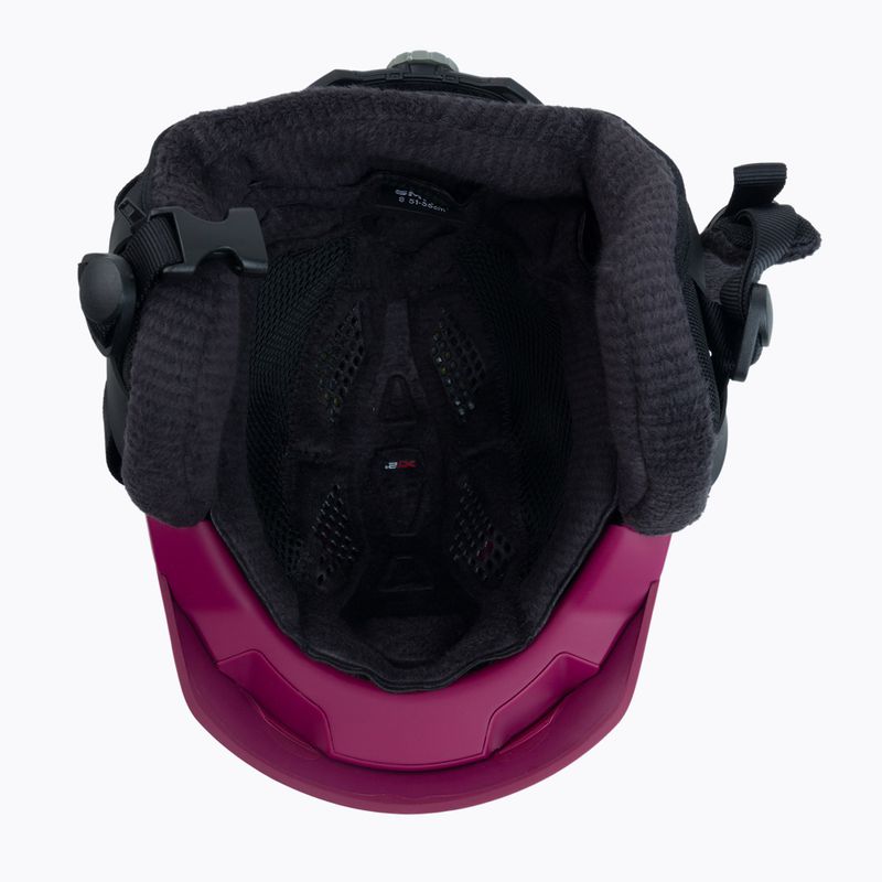 Casco da sci da donna Smith Liberty MIPS merlot opaco 5