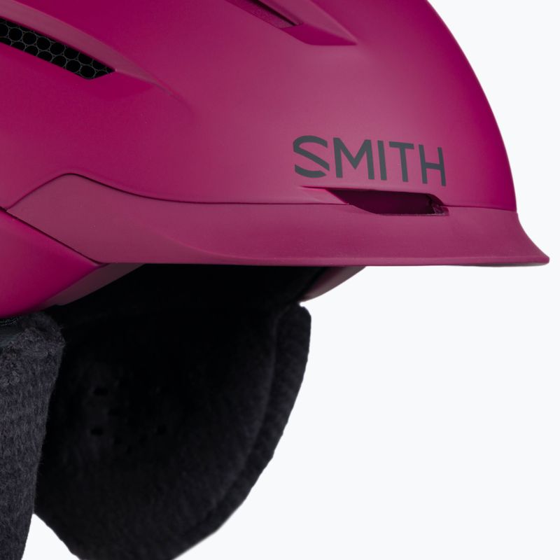 Casco da sci da donna Smith Liberty MIPS merlot opaco 6
