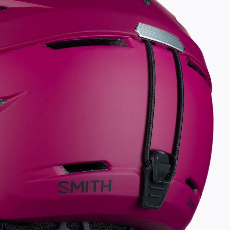 Casco da sci da donna Smith Liberty MIPS merlot opaco 7