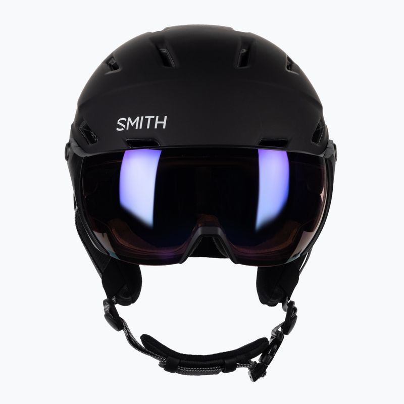 Casco da sci Smith Survey nero opaco/rosa flash 2