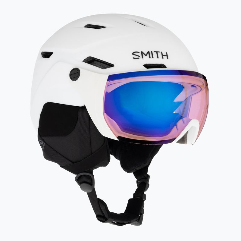 Casco da sci Smith Survey bianco opaco/rosa flash