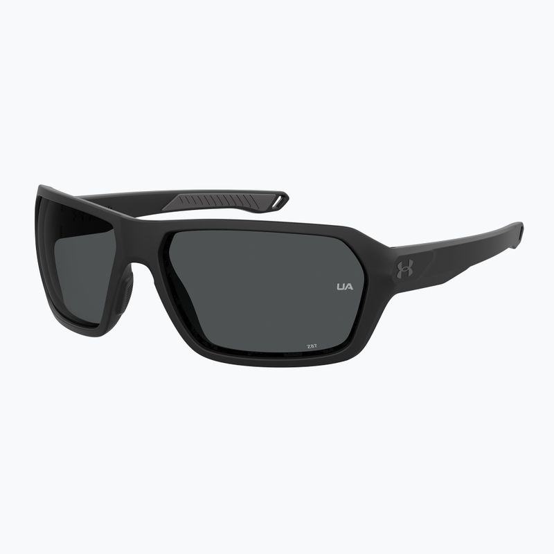 Occhiali da sole da uomo Under Armour Recon nero opaco/grigio oleofobico 2
