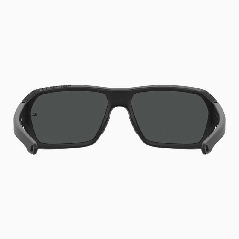 Occhiali da sole da uomo Under Armour Recon nero opaco/grigio oleofobico 4