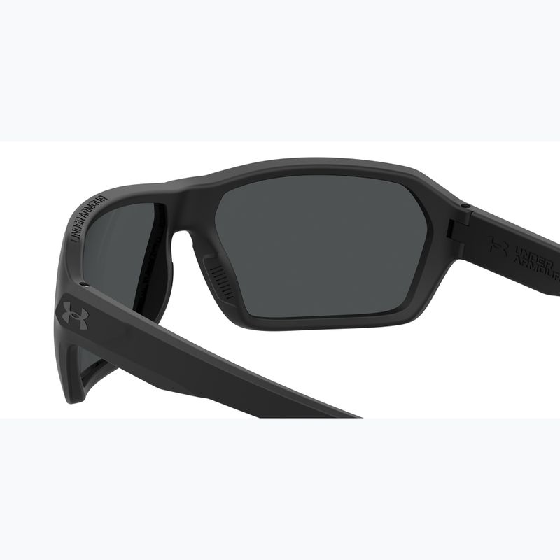 Occhiali da sole da uomo Under Armour Recon nero opaco/grigio oleofobico 6