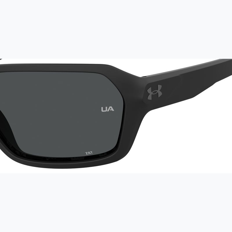 Occhiali da sole da uomo Under Armour Recon nero opaco/grigio oleofobico 7