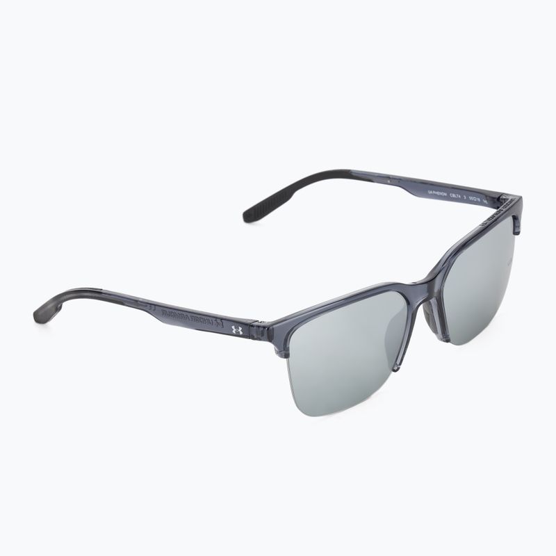 Occhiali da sole da uomo Under Armour Phenom grigio/argento a specchio