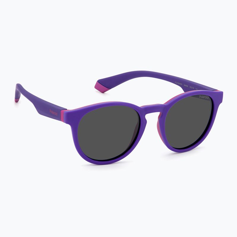 Occhiali da sole Polaroid PLD 8048/S lilla viola/grigio polarizzati per bambini