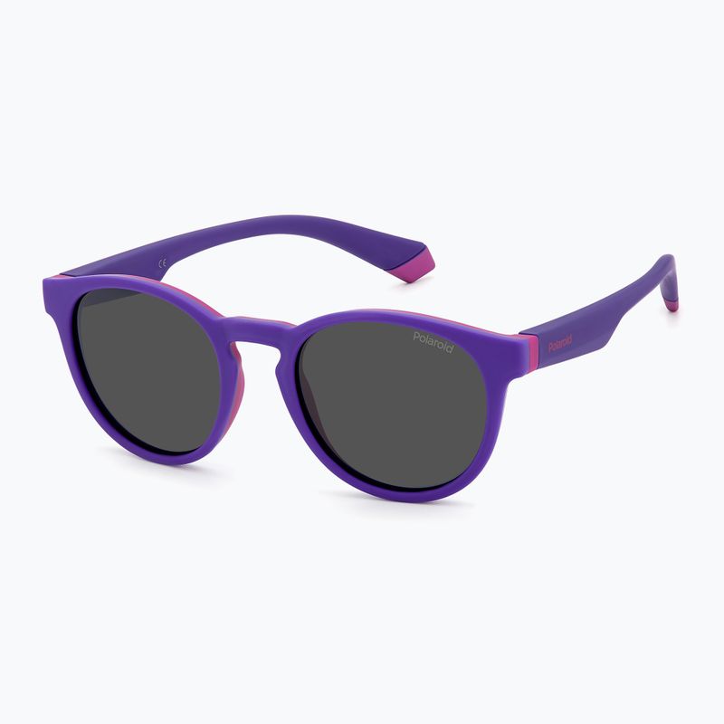 Occhiali da sole Polaroid PLD 8048/S lilla viola/grigio polarizzati per bambini 2