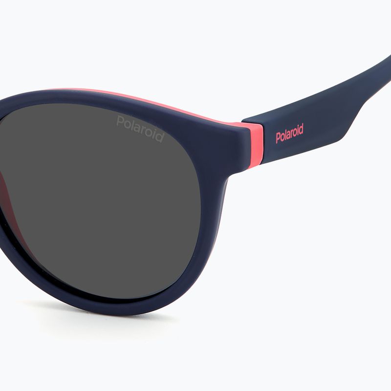 Occhiali da sole Polaroid PLD 8048/S blu rosa/grigio polarizzati per bambini 5