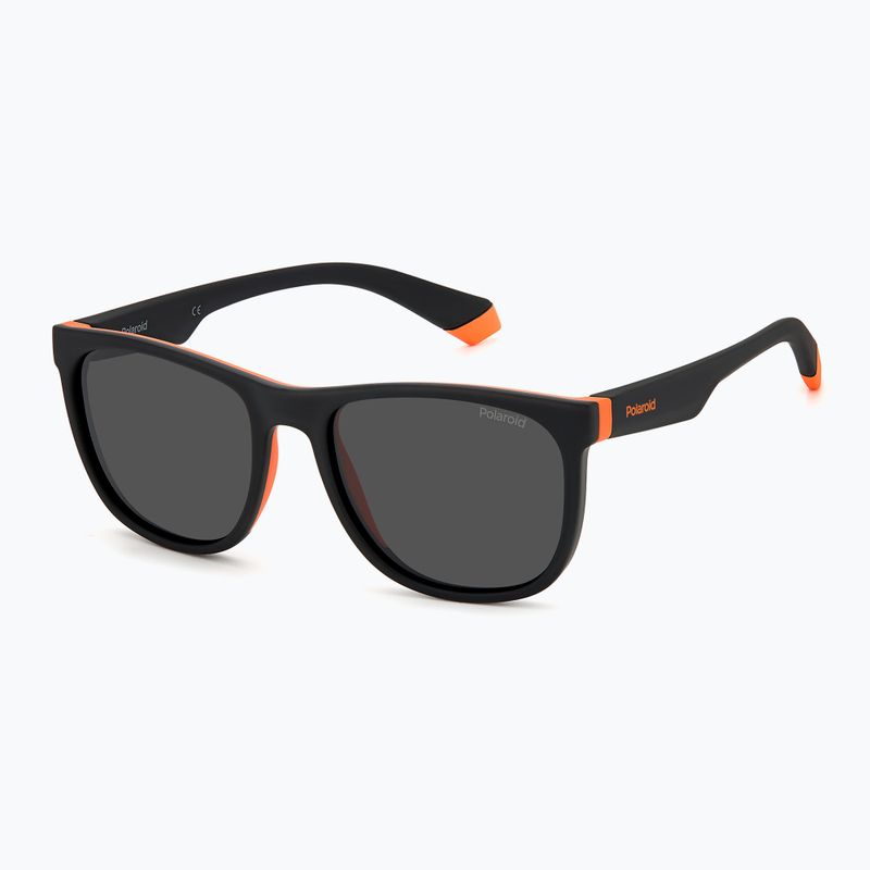Occhiali da sole Polaroid PLD 8049/S nero arancio/grigio polarizzati per bambini 2