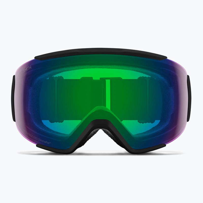 Maschera da sci Smith Sequence OTG S2 black/chromapop everyday green mirror 2