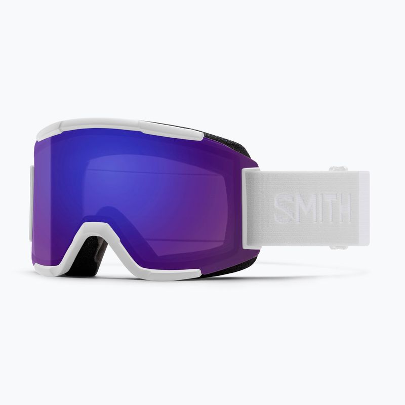Maschere da sci Smith Squad white vapor/chromapop everyday violet mirror/clear