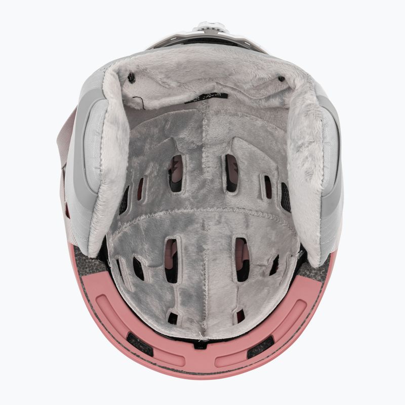 Casco da sci Smith Mirage rosa gesso opaco 5