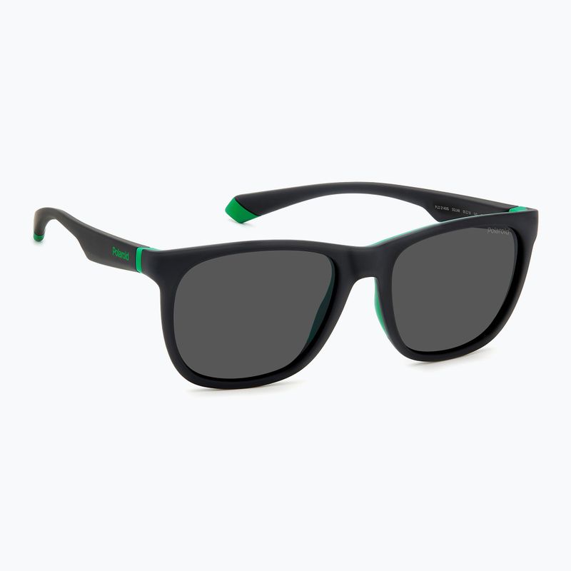 Occhiali da sole Polaroid PLD 2140/S nero opaco verde/grigio polarizzato