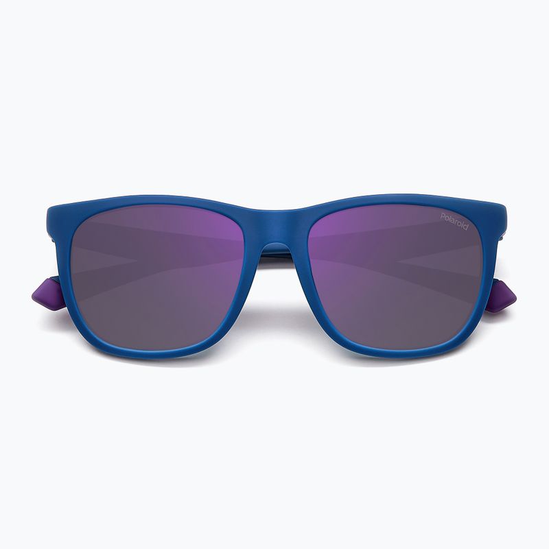 Occhiali da sole polarizzati Polaroid PLD 2140/S blu opaco/viola a specchio 3