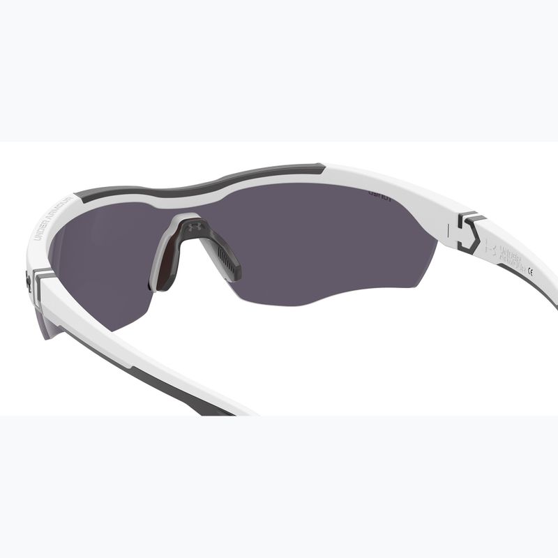 Occhiali da sole da uomo Under Armour Yard Pro bianco opaco/arancio multistrato oleofobico 6