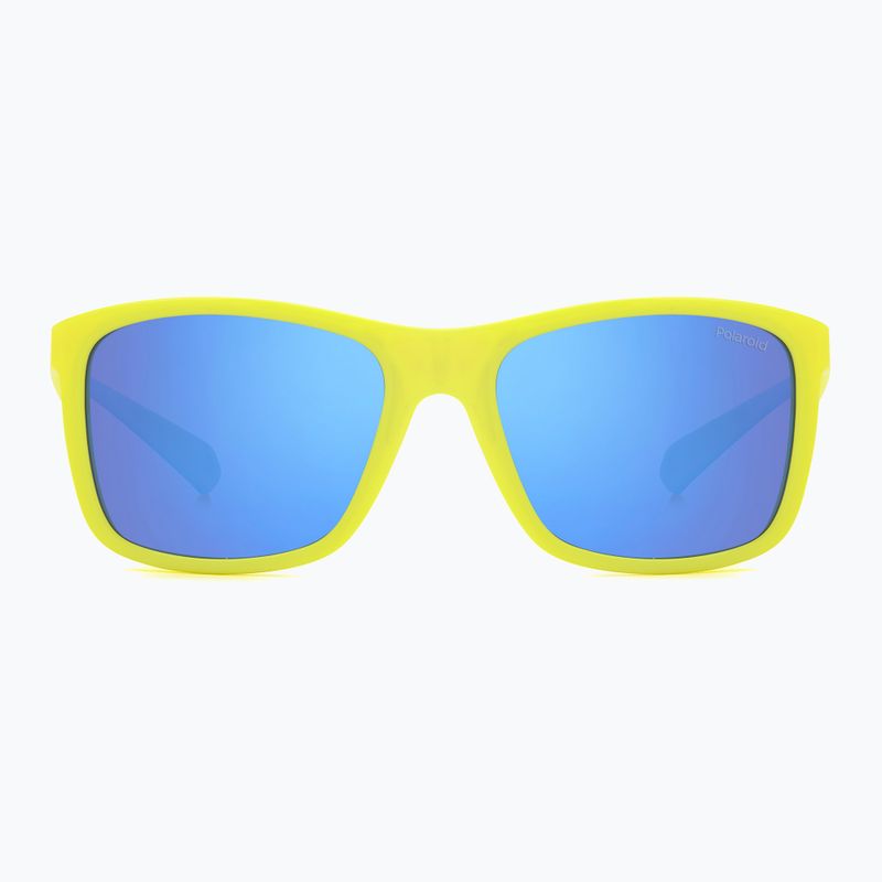 Occhiali da sole Polaroid PLD 8053/S giallo opaco azzurro/blu specchiato polarizzati per bambini 3