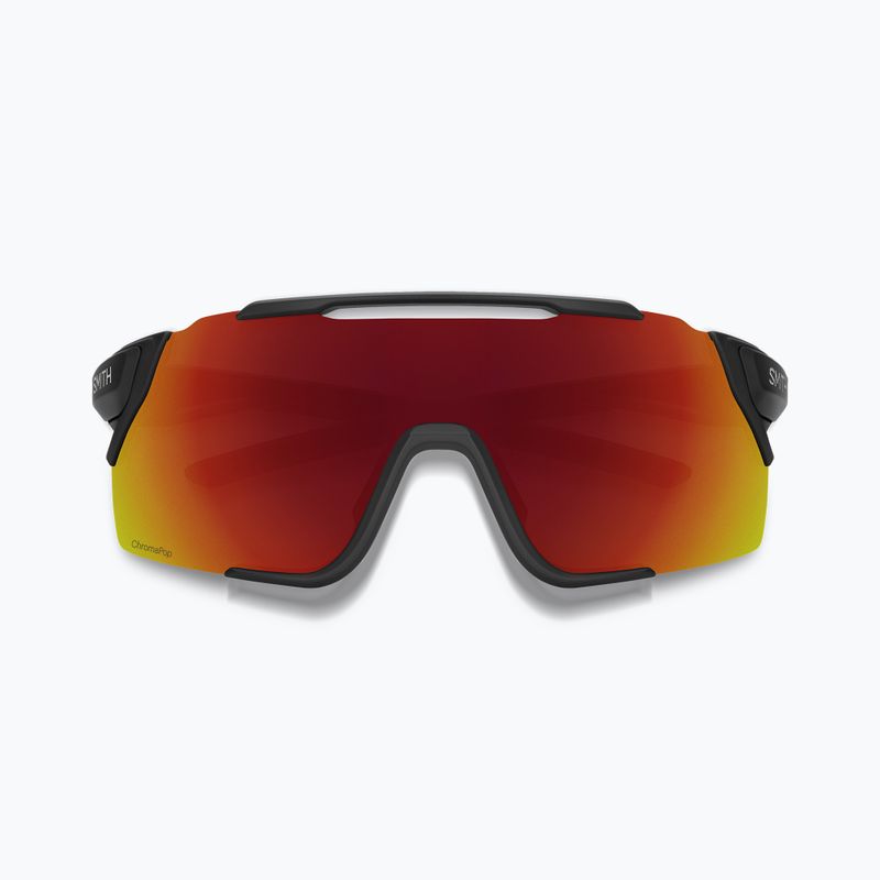 Occhiali da sole Smith Attack MAG MTB nero opaco/rosso cromapop a specchio 2