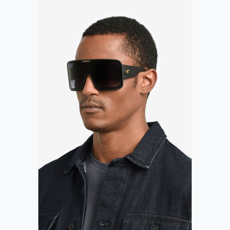 Occhiali da sole Carrera Flaglab 15 nero opaco/grigio scuro sfumato 15