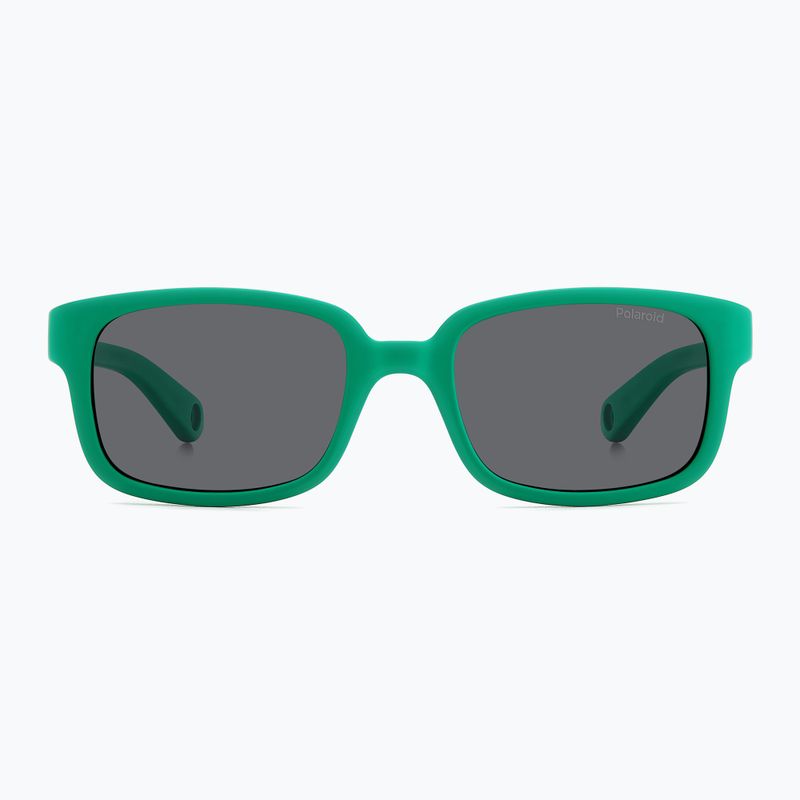 Occhiali da sole Polaroid PLD K008/S verde opaco/grigio polarizzati per bambini 3