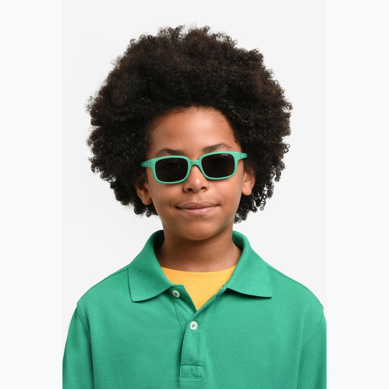 Occhiali da sole Polaroid PLD K008/S verde opaco/grigio polarizzati per bambini 6