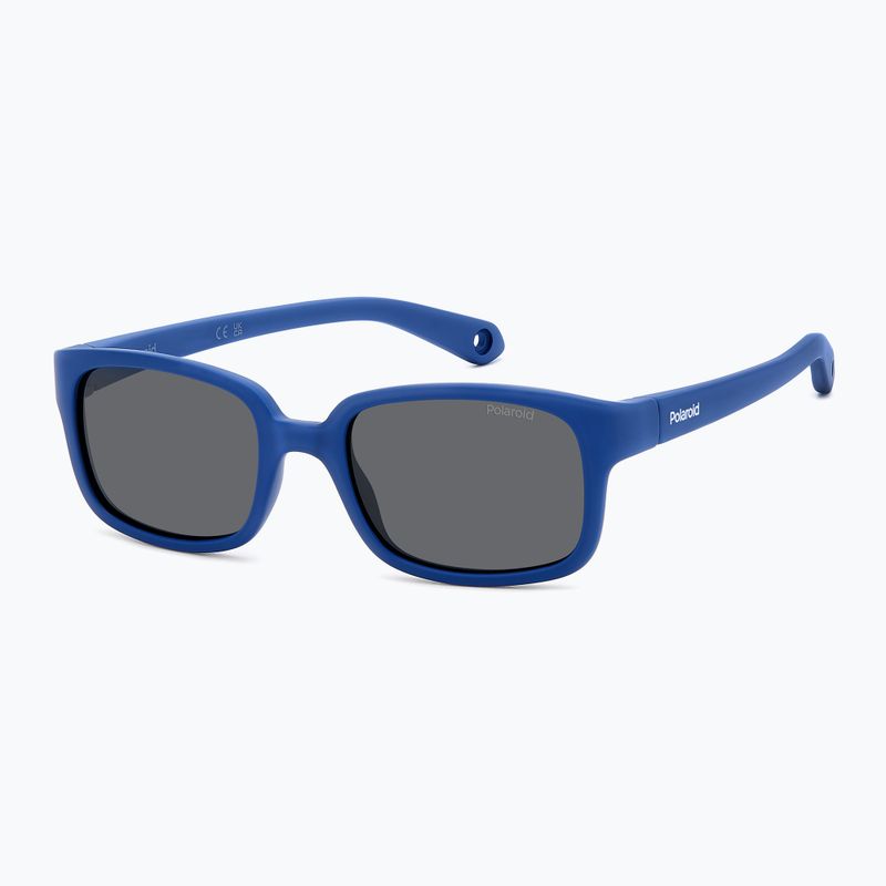 Occhiali da sole Polaroid PLD K008/S blu opaco/grigio polarizzati per bambini 2