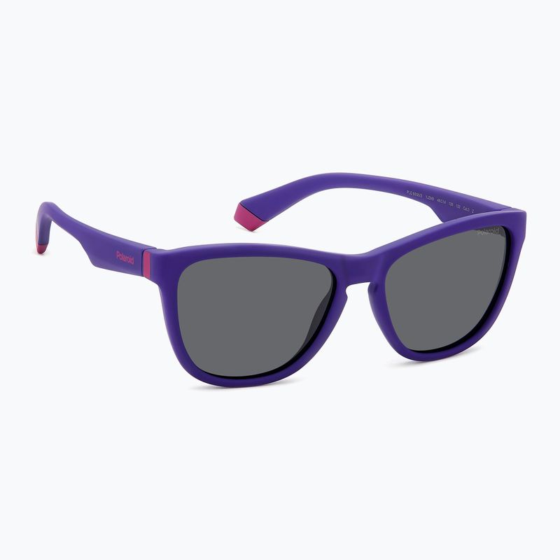 Occhiali da sole Polaroid PLD 8056/S viola opaco/grigio polarizzato per bambini