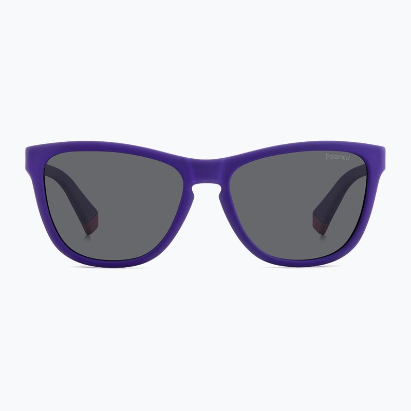 Occhiali da sole Polaroid PLD 8056/S viola opaco/grigio polarizzato per bambini 3