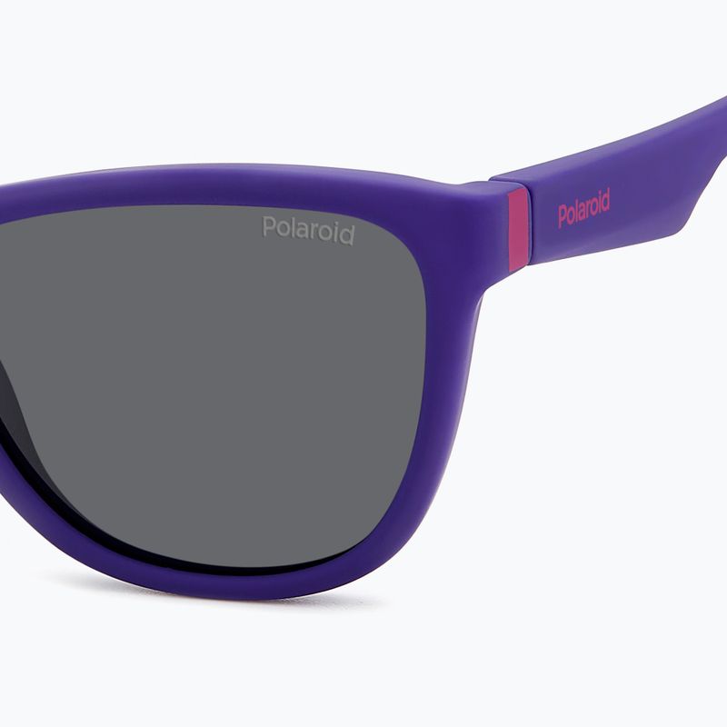 Occhiali da sole Polaroid PLD 8056/S viola opaco/grigio polarizzato per bambini 5