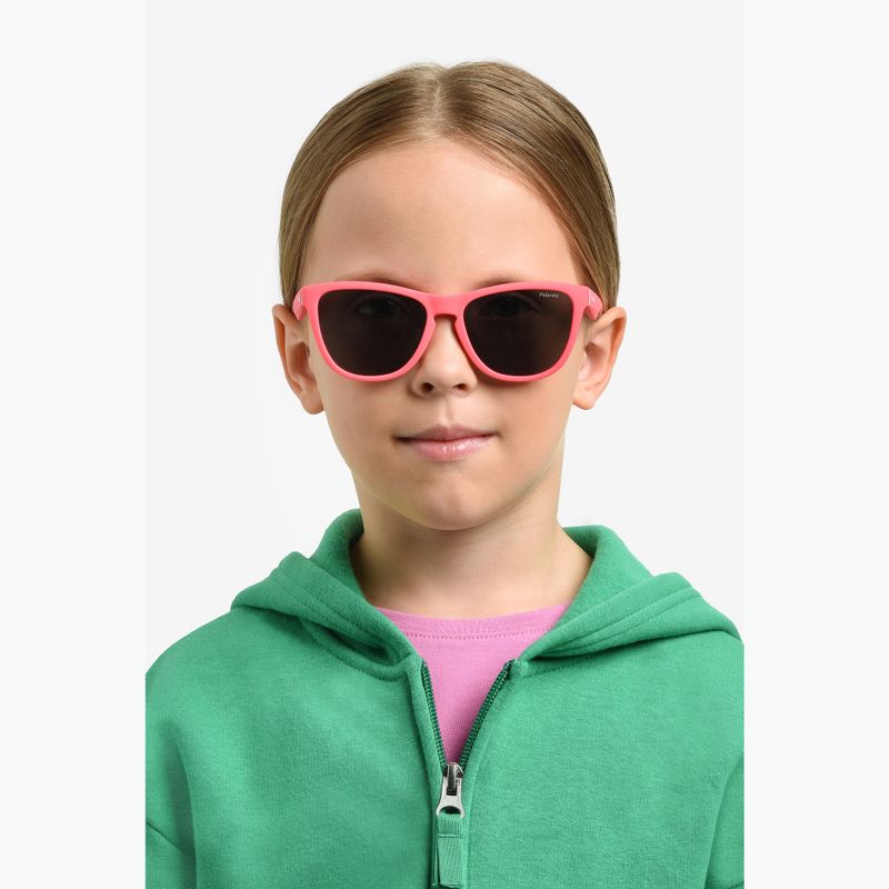 Occhiali da sole Polaroid PLD 8056/S rosa opaco/grigio polarizzati per bambini 6