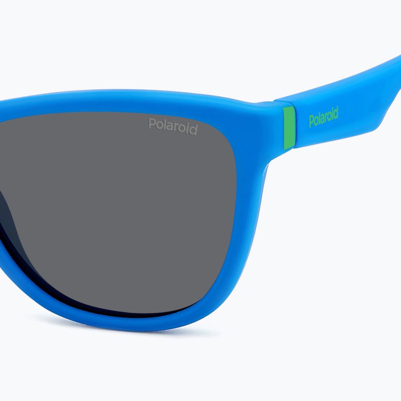 Occhiali da sole Polaroid PLD 8056/S blu opaco/grigio polarizzato per bambini 5