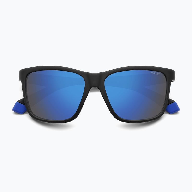 Occhiali da sole Polaroid PLD 8057/S nero opaco/blu specchiato polarizzati per bambini 4