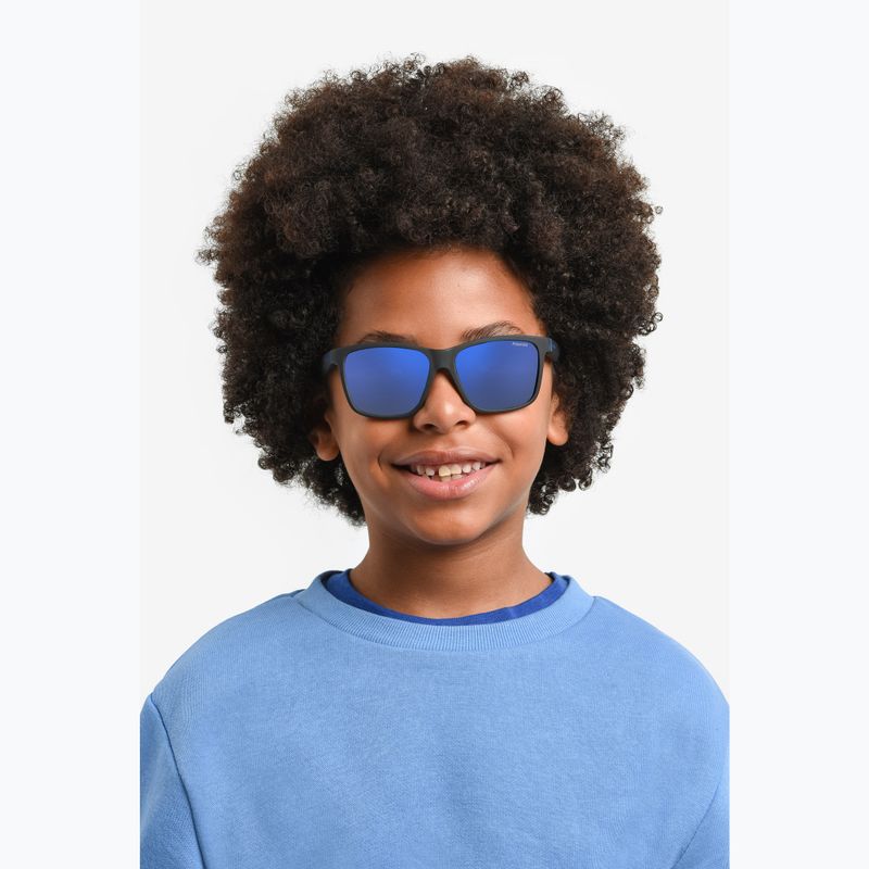 Occhiali da sole Polaroid PLD 8057/S nero opaco/blu specchiato polarizzati per bambini 6
