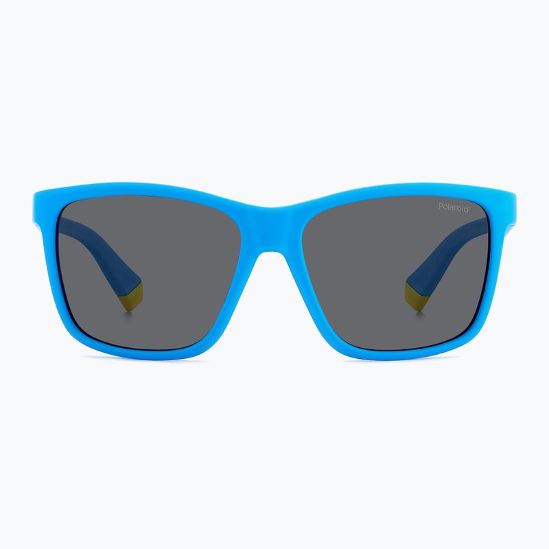 Occhiali da sole Polaroid PLD 8057/S blu opaco/grigio polarizzato per bambini 3