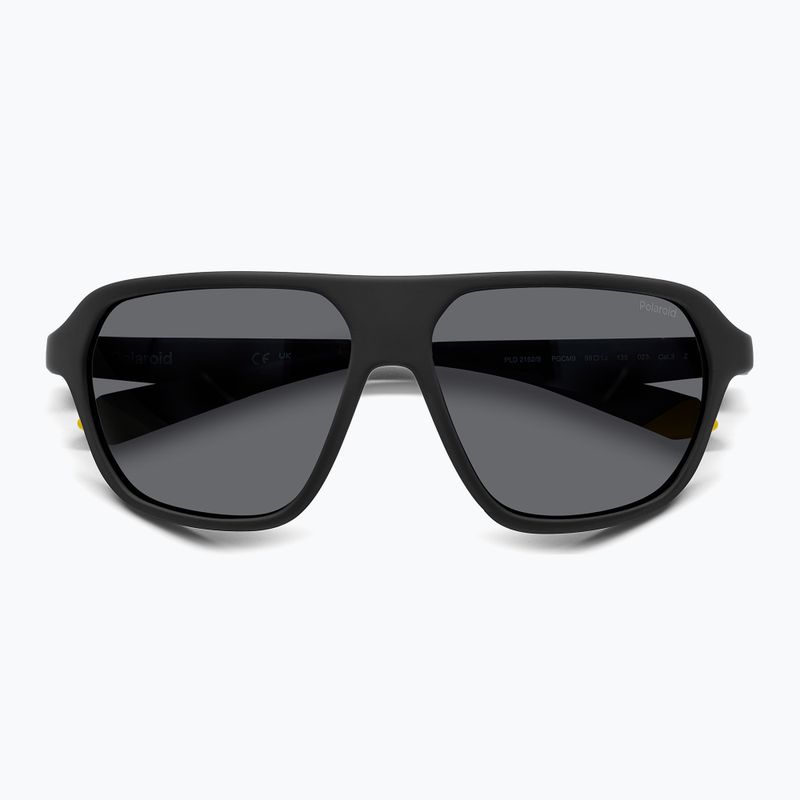 Occhiali da sole Polaroid PLD 2152/S nero opaco giallo/grigio polarizzato 3