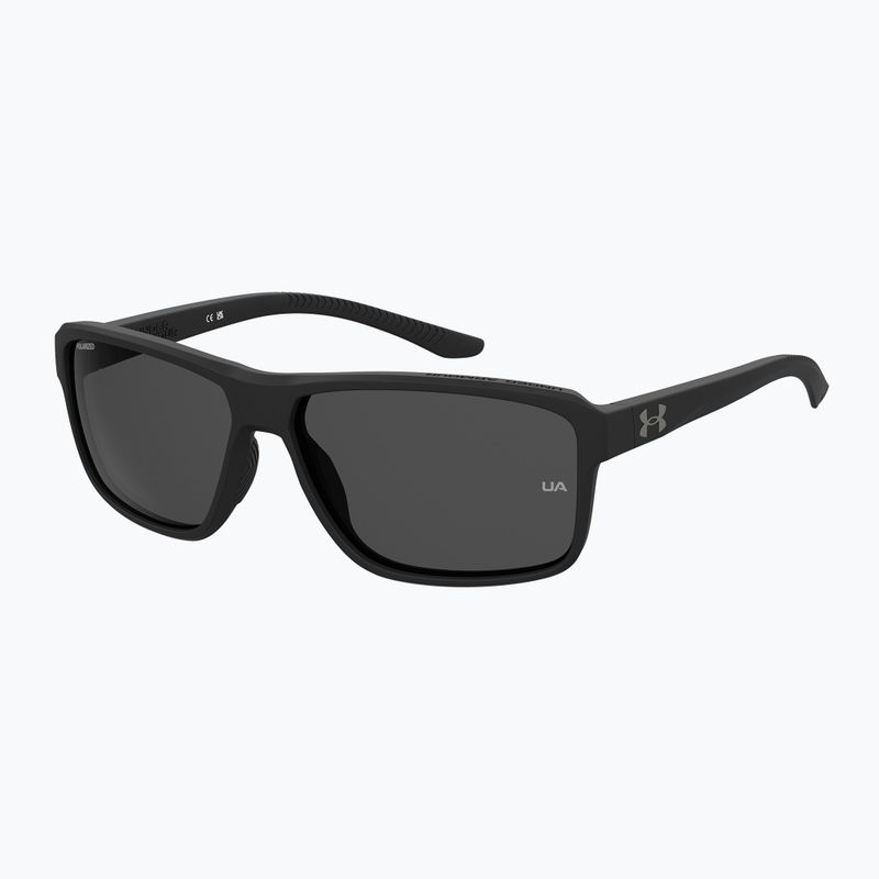 Occhiali da sole da uomo Under Armour Kickoff S3 nero opaco/grigio polarizzato 2
