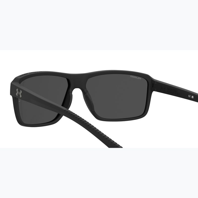 Occhiali da sole da uomo Under Armour Kickoff S3 nero opaco/grigio polarizzato 6